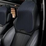 Poggiatesta in poliestere per cuscino per collo auto in memory foam traspirante Four Seasons (nero)
