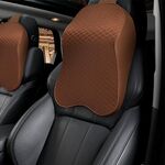Poggiatesta in poliestere per cuscino per collo auto in memory foam traspirante Four Seasons (caffè)