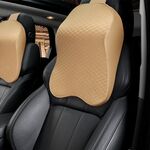 Poggiatesta in poliestere per cuscino per collo auto in memory foam traspirante Four Seasons (beige)