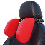 A05 Auto regolabile Auto Auto a forma di Memory Schiuma Schiuma Collo cuscino cuscino del sedile con cuscino con gancio e porta cellulare (rosso)
