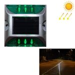 Luce solare quadrata per guida stradale Luce di guida per auto Luce di rallentamento della strada, versione costantemente luminosa (verde)