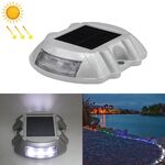 Luce di guida a ferro di cavallo solare Luce di guida per auto Luce di rallentamento della strada, versione luminosa lampeggiante (bianca)
