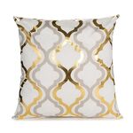 Federa per cuscino con stampa in oro Cuscino per divano Cuscino per cuscino Decorazioni per la casa, senza anima del cuscino, Dimensioni: 45x45cm (GOLD001-19)