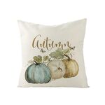 Fodera per cuscino in lino con motivo a zucca Cuscino per divano Cuscino per cuscino Decorazioni per la casa, senza anima del cuscino, Dimensioni: 45x45 cm (JYM057-9)