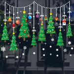 Decorazione rimovibile dell'autoadesivo della parete di festival di Natale della porta di vetro della finestra (6255)