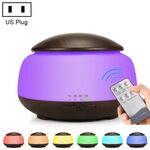 Umidificatore a grana di legno Purificatore d'aria Atomizzazione ad ultrasuoni Macchina per aromaterapia domestica con spruzzatore di alcol automatico a luce colorata a LED, Spina Specifica: spina americana (marrone scuro)