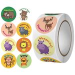 2 pezzi Asilo nido per bambini Cartoon Animal Stickers Gift Packaging Bag Adesivi di tenuta, Dimensioni: 25mm 500 / Rolls (C7)