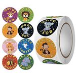 2 pezzi Asilo nido per bambini Cartoon Animal Stickers Adesivi per imballaggio regalo Autoadesivi di tenuta, Dimensioni: 25mm 500 / Rolls (C16)