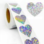 Adesivi sigillanti impermeabili al laser Adesivi decorativi per feste di matrimonio di compleanno, dimensioni: 25 mm 500 / rotoli (H094)