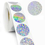 Adesivi sigillanti impermeabili al laser Adesivi decorativi per feste di matrimonio di compleanno, dimensioni: 25 mm 500 / rotoli (H095)
