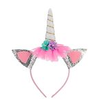 3 pezzi Unicorn Fascia per bambini Festival di compleanno Festival Party Accessori per capelli (bianco 1)