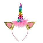 3 pezzi Unicorn Fascia per bambini Festival di compleanno Festival Party Accessori per capelli (colorati 1)