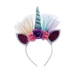 2 Pz F006 Unicorn Fascia per bambini Festival di compleanno Festival Party Accessori per capelli (blu)