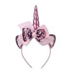 2 PZ F036 Unicorn Fascia per bambini Festival di compleanno Festival Party Accessori per capelli (rosa)