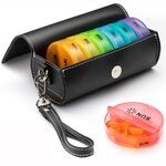 Borsa in pelle portafiltro portatile in plastica portatile a 14 scomparto (14x7.5x6.5 cm)