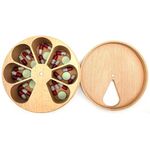Contenitore di stoccaggio della scatola da cucina a 7 scomparto in legno (11x11x3cm)