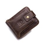 Capitano Buff 231 First Layer Cowhide Zipper Portafoglio in pelle orizzontale Scheda multipla Addensare addensare Portafoglio Album (Brown)