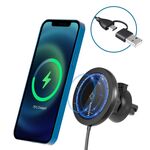 MrIowiz M-2002W 15W a 360 gradi Caricatore wireless per auto magnetica a rotazione per la serie 12