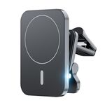 adj-987 15W Magsafe caricatore wireless per presa d'aria magnetica per auto con indicatore LED (nero)