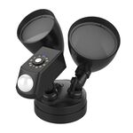 Floorcolo esterno del sensore intelligente del LED 20W con telecamera di sicurezza 1080p, luce bianca da 5000k (nero)