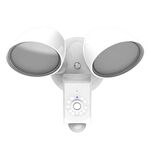 Floorcolo esterno del sensore intelligente del LED 20W con telecamera di sicurezza 1080p, luce bianca 5000k (bianco)