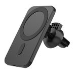 Presa d'aria per auto N16 10W + ventosa Supporto per caricabatterie wireless universale per telefono magnetico Magsafe (nero)