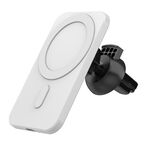 Presa d'aria per auto N16 10W + ventosa Supporto per caricabatterie wireless universale per telefono magnetico Magsafe (bianco)