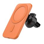 Presa d'aria per auto N16 10W + ventosa Magsafe Supporto per caricabatterie wireless universale per telefono magnetico (arancione)