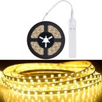 3M LED BATTERY Box Striscia luminosa induzione intelligente Dimellente a induzione morbida striscia a gocciolamento impermeabile nastro adesivo waterproof (2700k (bianco caldo))