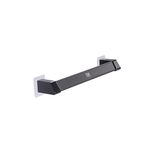 2 PZ VILSCIJON in lega di alluminio parete appeso mensola bagno da bagno pantofole portasciugamani rack, colore: nero corto