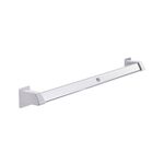 2 pezzi Vilscijon in lega di alluminio parete appeso mensola bagno da bagno pantofole portasciugamani rack, colore: lungo argento