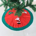 2 pz 90cm 90 cm ondulato bordo verde albero di natale gonna non tessuto decorazione festival natale (modello singolo, modello di consegna casuale modello)