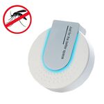 Qy024 In-line Ultrasuoni Zanzara Repellente Mini Insetti Repellente e Mouse Repellente con luce, spina USA (bianco)