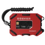 Porta carte in metallo Zeeker RFID Multifunzionale EDC Portafoglio grande Capacità Porta carte minimalista con funzione di apribottiglie Funzione, colore: rosso