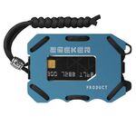 Porta carte in metallo Zeeker RFID Multifunzionale EDC Portafoglio grande Capacità Porta carte Minimalista con funzione di apribottiglie Funzione, Colore: blu