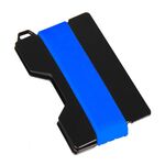 Supporto per la scheda RFID della lega di alluminio Anti-Feft EDC Portafoglio Portacellana Porta stoccaggio Portachiavi Portachiavi, Colore: blu