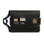 Zewer JK04 Porta carte in metallo Pelle in pelle EDC Portafoglio in acciaio inox Porta carte multifunzione in acciaio inox, Colore: nero