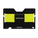 Zeeeker JK03 Titolare della carta in lega di alluminio multi-funzione Band elastico multifunzione Donne e uomo Portafoglio Metal Business Biglietti da visita (Giallo)
