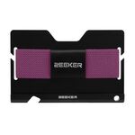 Zeeker JK03 Titolare della carta in lega di alluminio multi-funzione Band elastico multifunzione Donne e uomo Portafoglio in metallo Porta biglietti da visita (viola)