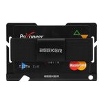 Zeeeker JK03 Titolare della carta in lega di alluminio multi-funzione Band elastico multi-funzione Donne e portafoglio del portafoglio del metallo del metallo (nero)