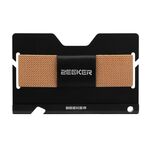 Zeeeker JK03 Porta carte in lega di alluminio in alluminio multi-funzione banda elastica donna e uomo portafoglio in metallo porta biglietti da visita (caffè leggero)