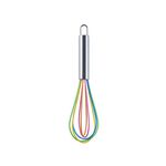 10 pz Silicone Egg Beater Beater Home Egg Miscelatore da cucina Gadget Gadget Crema Strumenti di cottura, Colore: 8 pollici Colorato