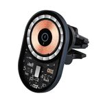 X9F Caricatore per auto wireless con presa d'aria magnetica trasparente
