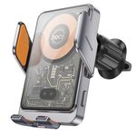 hoco HW7 Supporto da Auto per Auto con Ricarica Rapida Wireless con Presa d'Aria Trasparente Discovery Edition a Infrarossi (Appannamento)