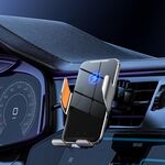 Caricabatterie wireless per auto C9 Supporto per telefono Caricabatteria da auto per telefono in metallo autobloccante a infrarossi (grigio)