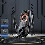 Q7 Staffa per caricabatterie per telefono cellulare per auto a ricarica rapida wireless magnetica con pulsante di avvio (nero)