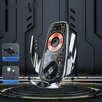 Q7 Staffa per caricabatterie per telefono cellulare per auto a ricarica rapida wireless magnetica con pulsante di avvio (argento)