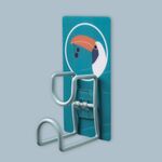 2 pezzi JM028 Gancio per lavabo non perforato per bagno di casa Tagliere da cucina Rack di stoccaggio appendibile senza soluzione di continuità (Cuckoo Bird)