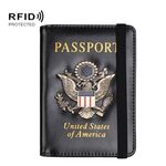 Titolare del passaporto multi-schede LT101 titolare della carta di credito anti-magnetico (nero)