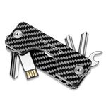 Nuovo Portare la tasto Key Key Borsa maschile Auto maschile Multi-funzione Clip Clip Fibbia (fibra di carbonio)